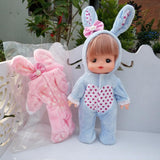 Maxbell Adorable Flannel Hooded Rompers Pajama Costume For Mellchan Baby Dolls Blue - Aladdin Shoppers