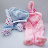 Maxbell Adorable Flannel Hooded Rompers Pajama Costume For Mellchan Baby Dolls Blue - Aladdin Shoppers