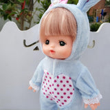 Maxbell Adorable Flannel Hooded Rompers Pajama Costume For Mellchan Baby Dolls Blue - Aladdin Shoppers