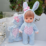 Maxbell Adorable Flannel Hooded Rompers Pajama Costume For Mellchan Baby Dolls Blue - Aladdin Shoppers