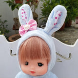Maxbell Adorable Flannel Hooded Rompers Pajama Costume For Mellchan Baby Dolls Blue - Aladdin Shoppers