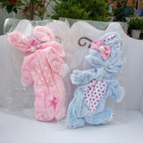 Maxbell Adorable Flannel Hooded Rompers Pajama Costume For Mellchan Baby Dolls Blue - Aladdin Shoppers