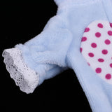 Maxbell Adorable Flannel Hooded Rompers Pajama Costume For Mellchan Baby Dolls Blue - Aladdin Shoppers