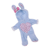 Maxbell Adorable Flannel Hooded Rompers Pajama Costume For Mellchan Baby Dolls Blue - Aladdin Shoppers