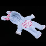 Maxbell Adorable Flannel Hooded Rompers Pajama Costume For Mellchan Baby Dolls Blue - Aladdin Shoppers
