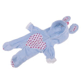 Maxbell Adorable Flannel Hooded Rompers Pajama Costume For Mellchan Baby Dolls Blue - Aladdin Shoppers