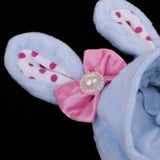 Maxbell Adorable Flannel Hooded Rompers Pajama Costume For Mellchan Baby Dolls Blue - Aladdin Shoppers