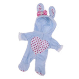 Maxbell Adorable Flannel Hooded Rompers Pajama Costume For Mellchan Baby Dolls Blue - Aladdin Shoppers