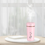 Maxbell Air Humidifier Home Office Car Outdoor 200ml LED Light White/Pink/Blue Pink - Aladdin Shoppers