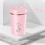 Maxbell Air Humidifier Home Office Car Outdoor 200ml LED Light White/Pink/Blue Pink - Aladdin Shoppers