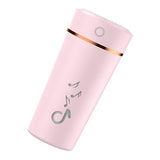 Maxbell Air Humidifier Home Office Car Outdoor 200ml LED Light White/Pink/Blue Pink