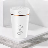 Maxbell Air Humidifier Home Office Car Outdoor 200ml LED Light White/Pink/Blue White - Aladdin Shoppers