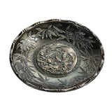 Maxbell Alloy Saucer Retro Chinese Style Tea Cup Coaster Bamboo Pattern 9.5cm Bronze - Aladdin Shoppers
