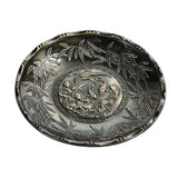 Maxbell Alloy Saucer Retro Chinese Style Tea Cup Coaster Bamboo Pattern 9.5cm Bronze - Aladdin Shoppers