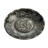 Maxbell Alloy Saucer Retro Chinese Style Tea Cup Coaster Bamboo Pattern 9.5cm Bronze - Aladdin Shoppers