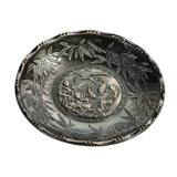 Maxbell Alloy Saucer Retro Chinese Style Tea Cup Coaster Bamboo Pattern 9.5cm Bronze - Aladdin Shoppers