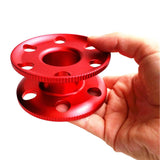 Maxbell Aluminum Alloy Finger Reel, Red Compact Wreck Scuba Diving Tech Spool without Line Underwater Snorkeling Gear Accessories