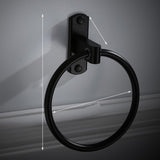 Maxbell Aluminum Bathroom Hotel Shower Towel Ring Rack Bath Rail Wall Mounted Round Shelf Hanging Hanger Holder