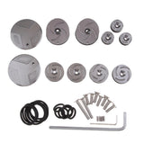 Maxbell Aluminum Frame Hole Cover Caps Plugs Set for BMW R1200GS 2014-2017 Silver - Aladdin Shoppers