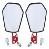 Maxbell Aluminum Racing Side Rear View Mirrors for Motorcycle Dirt Bikes ATV Red - Aladdin Shoppers