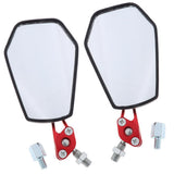 Maxbell Aluminum Racing Side Rear View Mirrors for Motorcycle Dirt Bikes ATV Red - Aladdin Shoppers