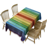 Maxbell American Rectangular Polyester Tablecloth Table Cover Kitchen Wooden 210cm - Aladdin Shoppers