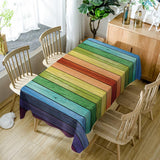 Maxbell American Rectangular Polyester Tablecloth Table Cover Kitchen Wooden 210cm - Aladdin Shoppers