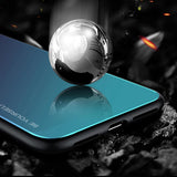 Maxbell Anti-scratches Gradient Glass Phone Case for Xiaomi Redmi Purple-Blue - Aladdin Shoppers