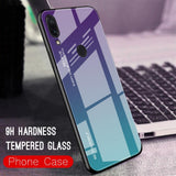 Maxbell Anti-scratches Gradient Glass Phone Case for Xiaomi Redmi Purple-Blue - Aladdin Shoppers