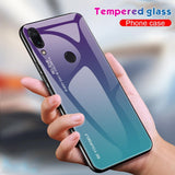 Maxbell Anti-scratches Gradient Glass Phone Case for Xiaomi Redmi Purple-Blue - Aladdin Shoppers
