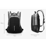 Maxbell Anti theft Laptop Backpack with USB Charging Port School Travel Bag Gray - Aladdin Shoppers