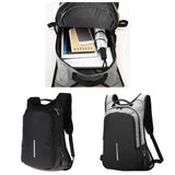 Maxbell Anti theft Laptop Backpack with USB Charging Port School Travel Bag Gray - Aladdin Shoppers