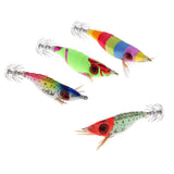 Maxbell Artificial 3D Eye Shrimp Squid Jig Squid Fishing Hook Luminous Shrimp Bait for Sleeve-fish/Squid/Octopus/Cuttlefish - Aladdin Shoppers
