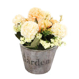 Maxbell Artificial Fake Flower Hydrangea Home/ Wedding Decor Brown Round Champagne - Aladdin Shoppers