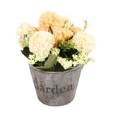 Maxbell Artificial Fake Flower Hydrangea Home/ Wedding Decor Brown Round Champagne - Aladdin Shoppers