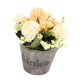 Maxbell Artificial Fake Flower Hydrangea Home/ Wedding Decor Brown Round Champagne - Aladdin Shoppers
