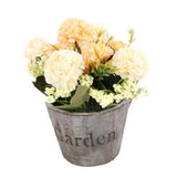 Maxbell Artificial Fake Flower Hydrangea Home/ Wedding Decor Brown Round Champagne - Aladdin Shoppers