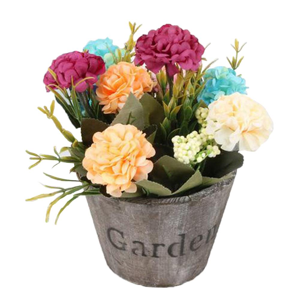 Maxbell Artificial Fake Flower Hydrangea Home/ Wedding Decor Brown Round Multi-color - Aladdin Shoppers