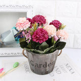 Maxbell Artificial Fake Flower Hydrangea Home/ Wedding Decor Brown Round Rose Red - Aladdin Shoppers