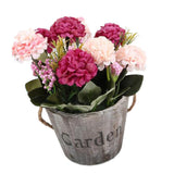 Maxbell Artificial Fake Flower Hydrangea Home/ Wedding Decor Brown Round Rose Red - Aladdin Shoppers
