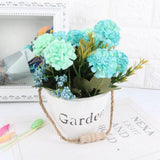 Maxbell Artificial Fake Flower Hydrangea Home/ Wedding Decor White Round Blue - Aladdin Shoppers