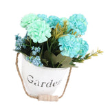 Maxbell Artificial Fake Flower Hydrangea Home/ Wedding Decor White Round Blue - Aladdin Shoppers