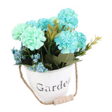 Maxbell Artificial Fake Flower Hydrangea Home/ Wedding Decor White Round Blue - Aladdin Shoppers