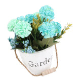 Maxbell Artificial Fake Flower Hydrangea Home/ Wedding Decor White Round Blue - Aladdin Shoppers