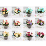 Maxbell Artificial Fake Flower Hydrangea Home/ Wedding Decor White Round Rose Red - Aladdin Shoppers