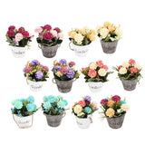 Maxbell Artificial Fake Flower Hydrangea Home/ Wedding Decor White Round Rose Red - Aladdin Shoppers