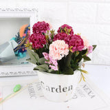 Maxbell Artificial Fake Flower Hydrangea Home/ Wedding Decor White Round Rose Red - Aladdin Shoppers