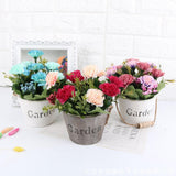 Maxbell Artificial Fake Flower Hydrangea Home/ Wedding Decor White Round Rose Red - Aladdin Shoppers