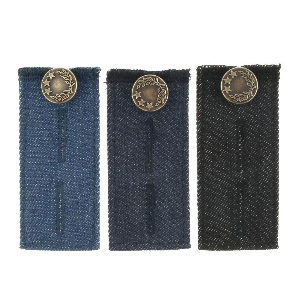 Maxbell Assorted Color, 3pcs Elastic Pants Waist Extender Strong Adjustable Pant Button Extenders - Aladdin Shoppers