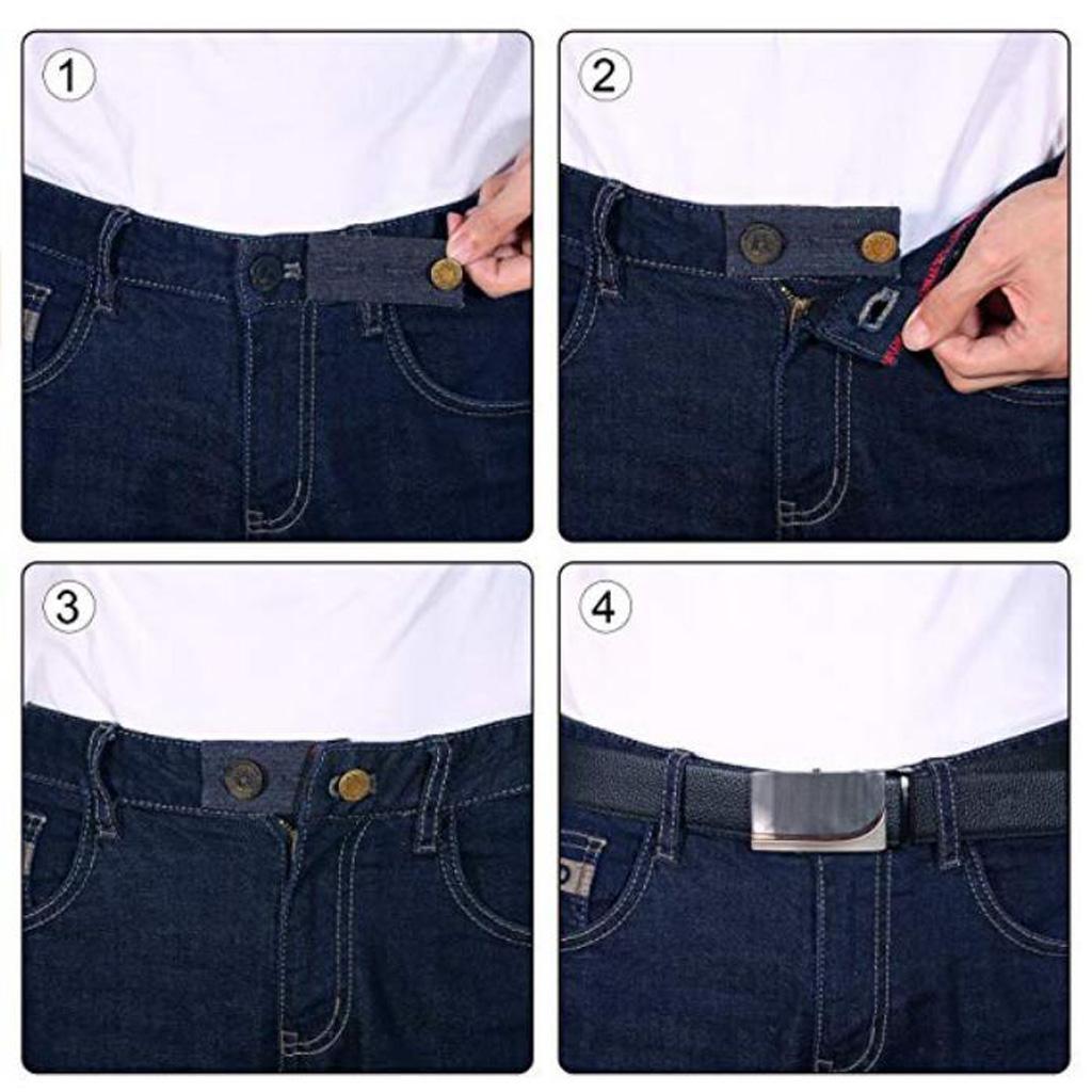 Maxbell Assorted Color, 3pcs Elastic Pants Waist Extender Strong Adjustable Pant Button Extenders - Aladdin Shoppers